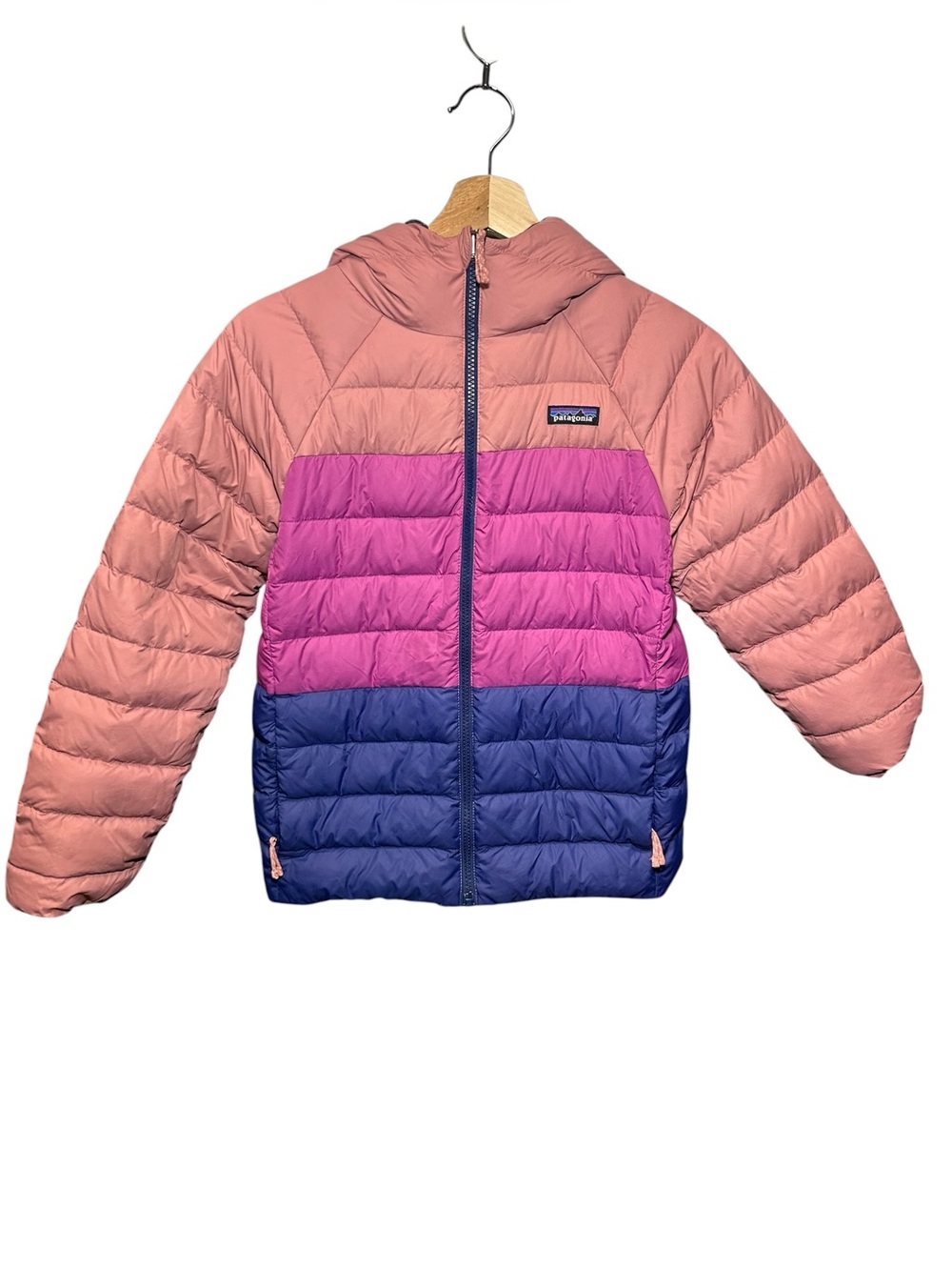 Patagonia Kids' Reversible Down Sweater Hoody - Wandering Woods, Size XL